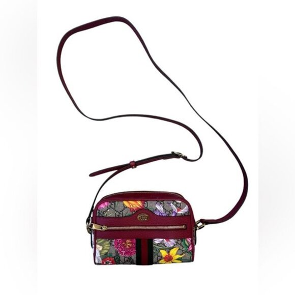 Gucci Flora Ophidia Crossbody Bag Full Set in Red - Picture 6 of 6